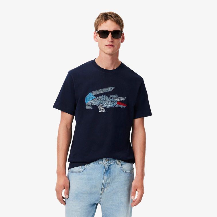 CAMISETA HOMBRE LACOSTE ESTAMPADO COCODRILO