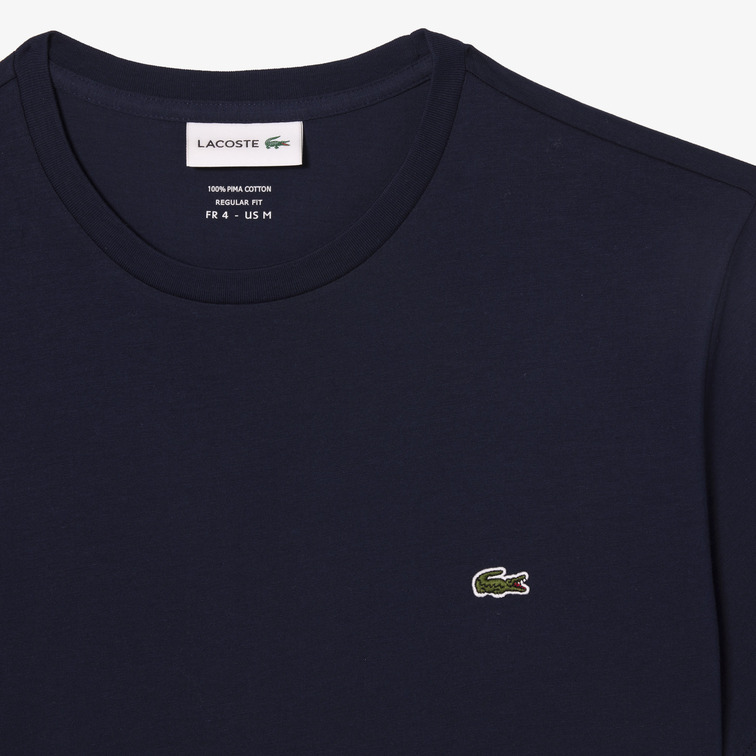 CAMISETA DE PUNTO JERSEY DE ALGODÓN PIMA HOMBRE LACOSTE