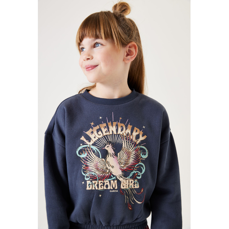 SUDADERA NIÑA GARCIA JEANS ESTAMPADO EN PECHO