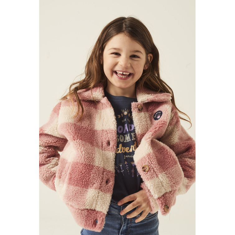 CHAQUETA DE BORREGUITO A CUADROS NIÑA GARCIA JEANS