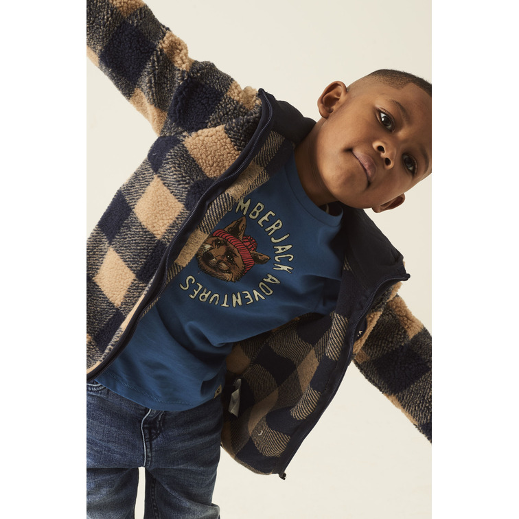 CHAQUETA DE BORREGUITO A CUADROS NIÑO GARCIA JEANS