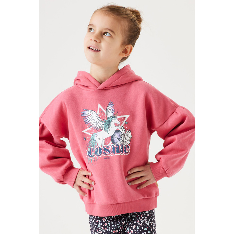 SUDADERA CON CAPUCHA NIÑA GARCIA JEANS ESTAMPADO EN PECHO