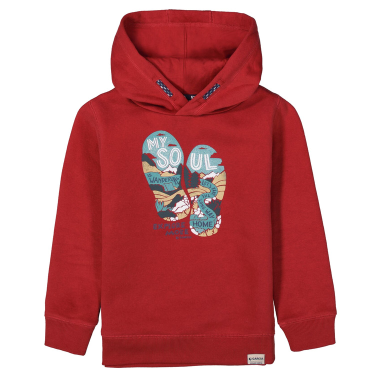 SUDADERA CON CAPUCHA NIÑO GARCIA JEANS ESTAMPADO EN PECHO