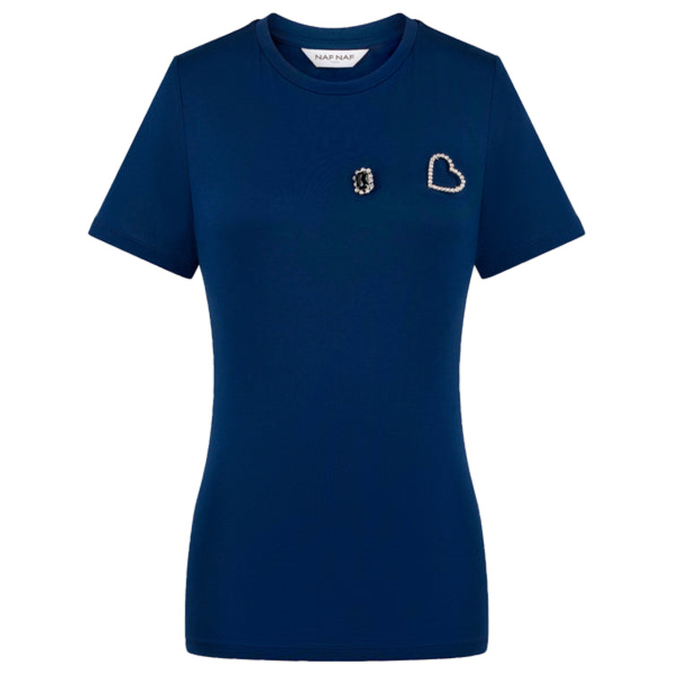 Camiseta Naf Naf Heartbreaker Rayas para Mujer