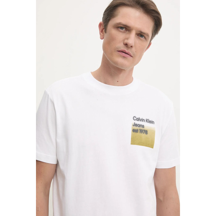 CAMISETA HOMBRE CALVIN KLEIN ESTAMPADO EN PECHO FIT HOLGADO