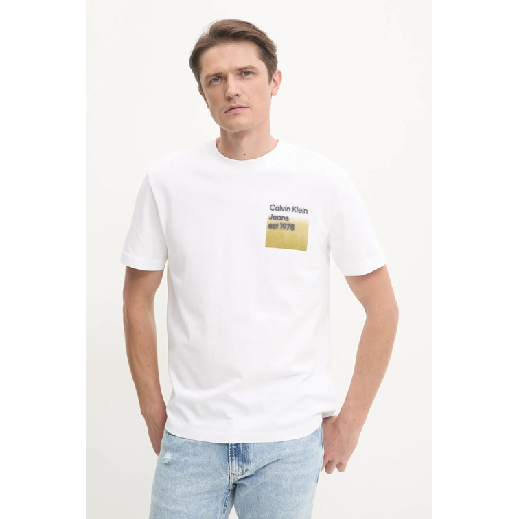 CAMISETA HOMBRE CALVIN KLEIN ESTAMPADO EN PECHO FIT HOLGADO