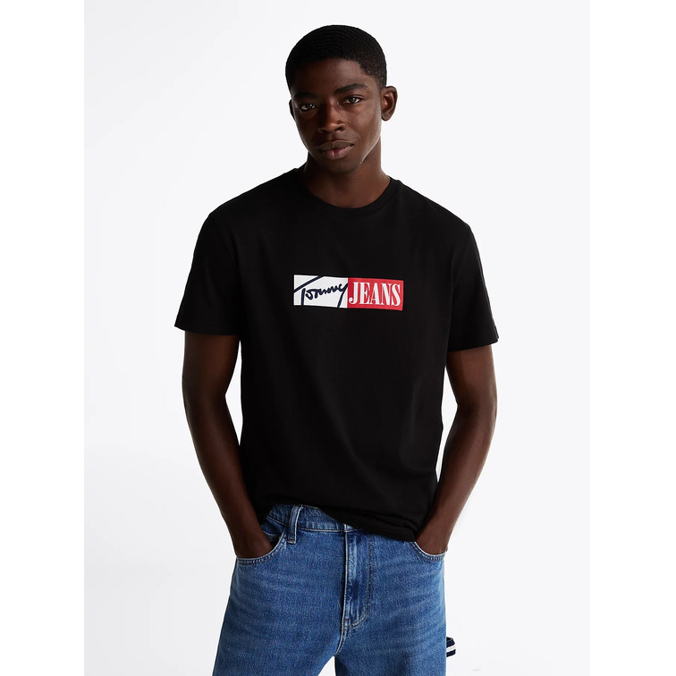 CAMISETA HOMBRE TOMMY JEANS LOGO DISTINTIVO FIT SLIM