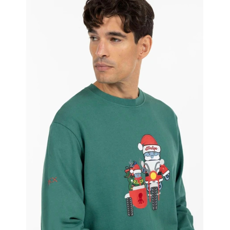 SUDADERA HOMBRE EL PULPO MOTIVO NAVIDEÑO