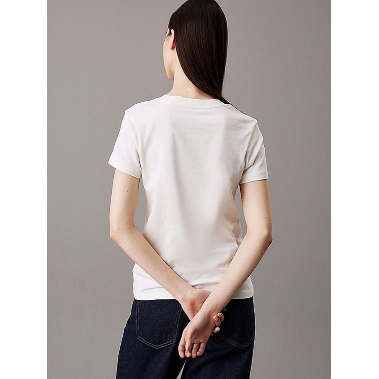 CAMISETA MUJER CALVIN KLEIN CON MONOGRAMA FIT SLIM