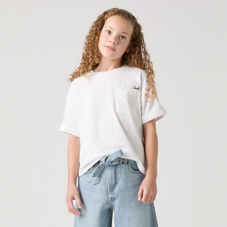 CAMISETA NIÑA  LEVI'S LVG ROLL CUFF MEET AND GREET T