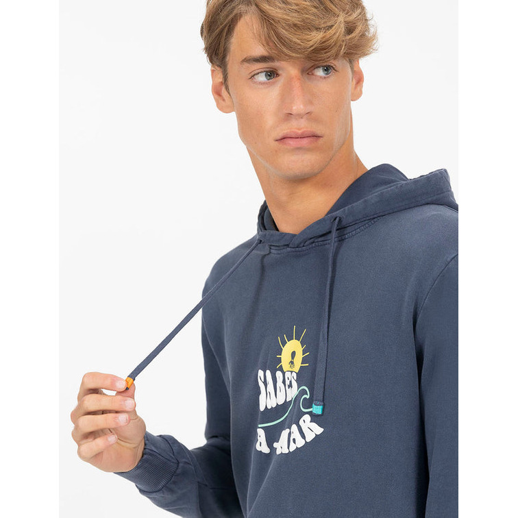 SUDADERA CON CAPUCHA HOMBRE EL PULPO ESTAMPADO SABES A-MAR