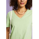 CAMISETA TEJIDO JERSEY CON CUELLO PICO MUJER ESPRIT