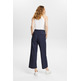 PANTALÓN CULOTTE CROP EN MEZCLA DE ALGODÓN Y LINO MUJER ESPRIT