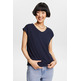 CAMISETA LISA CON CUELLO PICO MUJER ESPRIT