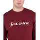 SUDADERA HOMBRE  GANSO SUDADERA LOGO GANSO GRANATE