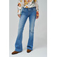 VAQUERO FLARE MUJER SALSA JEANS WONDER TIRO BAJO EFECTO PUSH UP