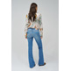 VAQUERO FLARE MUJER SALSA JEANS WONDER TIRO BAJO EFECTO PUSH UP