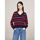 JERSEY AMPLIO DE RAYAS CON CUELLO PICO MUJER TOMMY JEANS