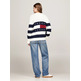 CÁRDIGAN OVERSIZE DE MEZCLA DE LANA CON LOGO MUJER TOMMY JEANS