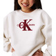 SUDADERA NIÑA CALVIN KLEIN LOGO DE FELPA FIT OVERSIZED