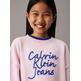 SUDADERA NIÑA CALVIN KLEIN LOGO EN RELIEVE FIT HOLGADO