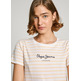 CAMISETA RAYAS LOGO ESTAMPADO MUJER PEPE JEANS