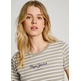 CAMISETA RAYAS LOGO ESTAMPADO MUJER PEPE JEANS