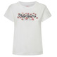 CAMISETA MUJER PEPE JEANS LOGO DETALLES FLORALES