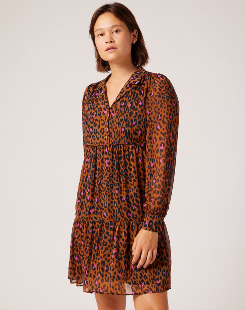 CAMISA CON ESTAMPADO DE LEOPARDO MUJER NAFNAF - Korner